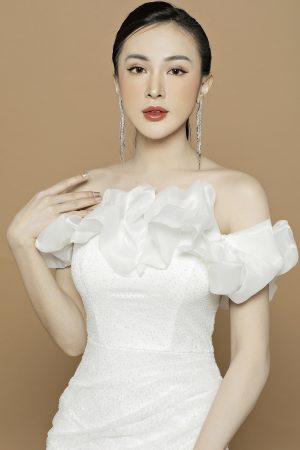 Váy Nhảy Khiêu Vũ Kim Tuyến Trắng – Sand Outfit