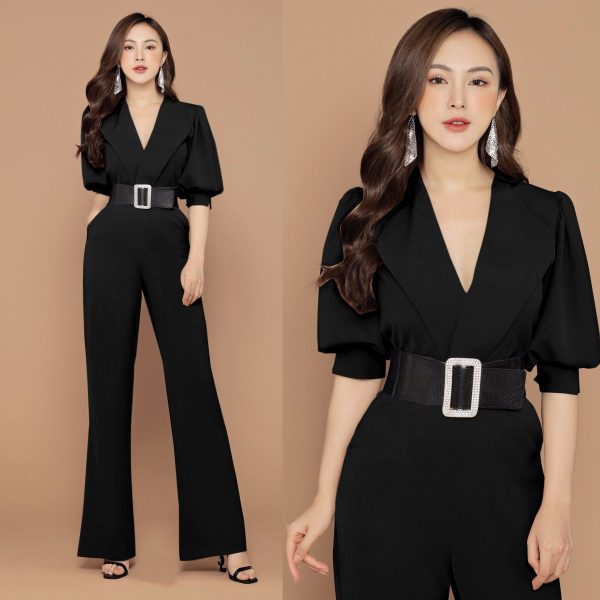 Jumpsuit tay Phồng ống rộng