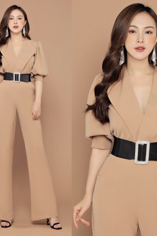 Jumpsuit tay Phồng ống rộng